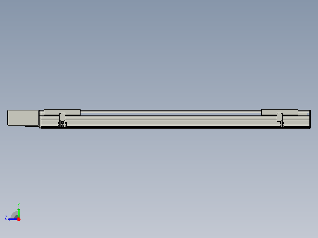 直线模组LHB21-L40-S1350-BR设计图纸右视图