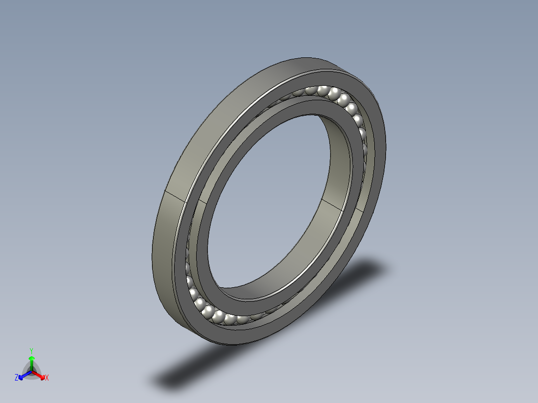 深沟球轴承16032正等轴测图