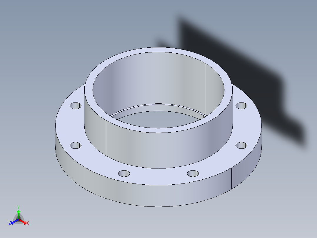 聚氯乙烯配件26-Sch80_Flange Vanstone_SOC_854-080_8in主视图
