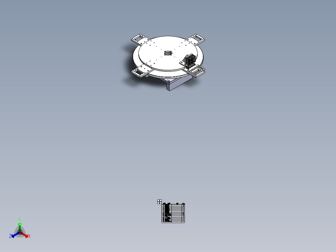 DD马达080转盘正等轴测图