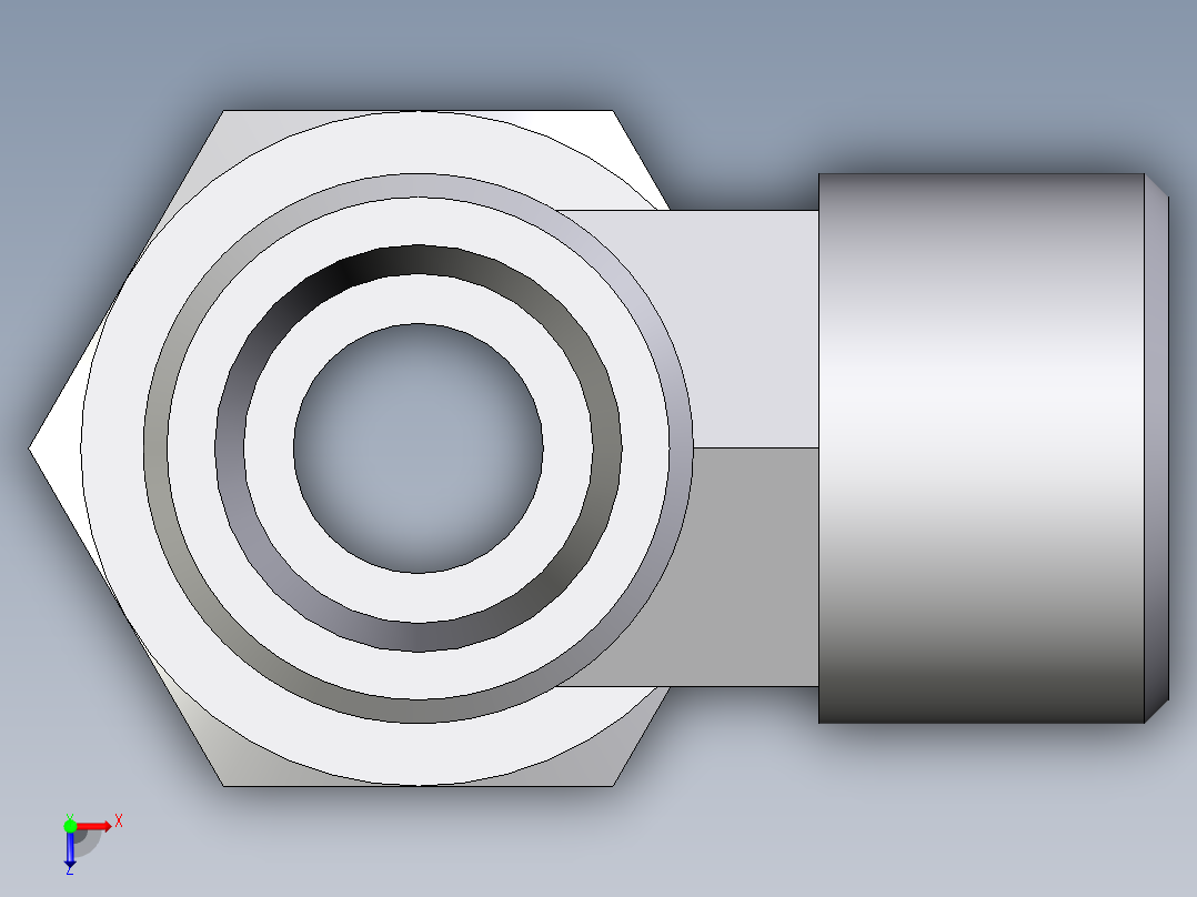 卡套式工业通用硬管接头EO_Standpipe_run_tee_EVL14SOMDCF俯视图