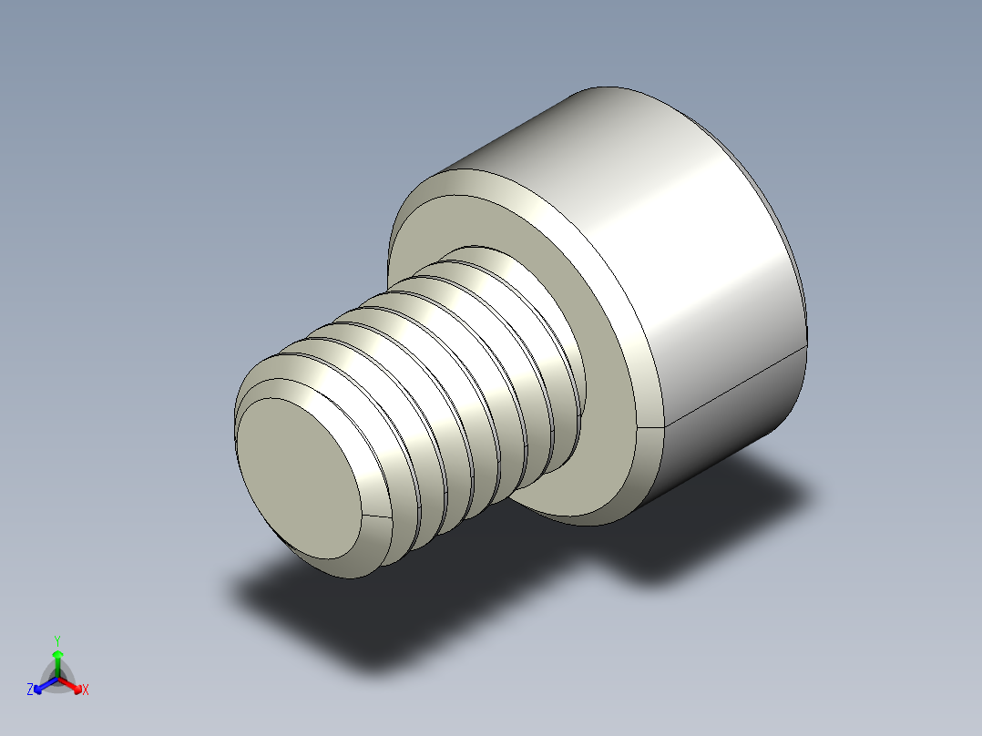 M8 x 1.25mm Thread 10mm LONG SOCKET HEAD CAP SCREW.IGS主视图