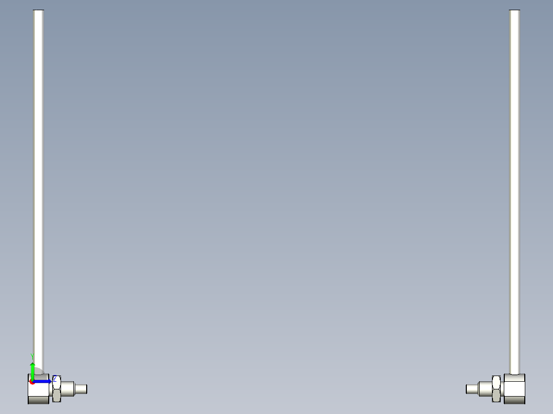 耐高温玻璃光纤_对射型FT-GWY420_3D左视图