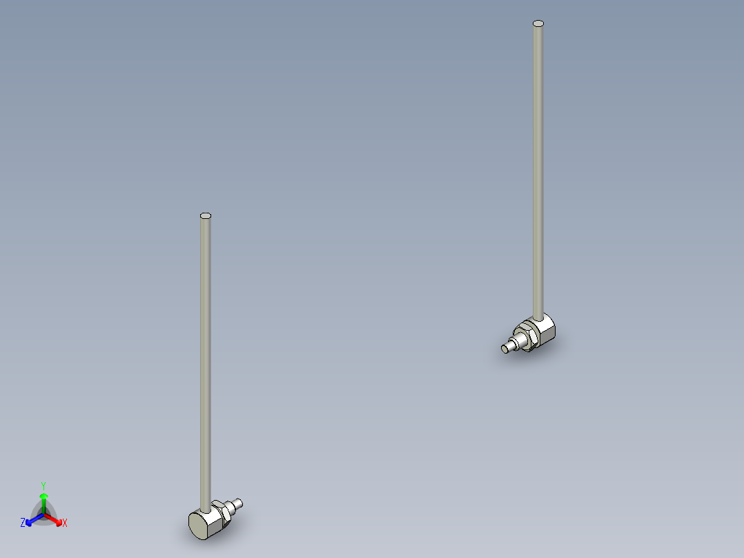 耐高温玻璃光纤_对射型FT-GWY420_3D正等轴测图
