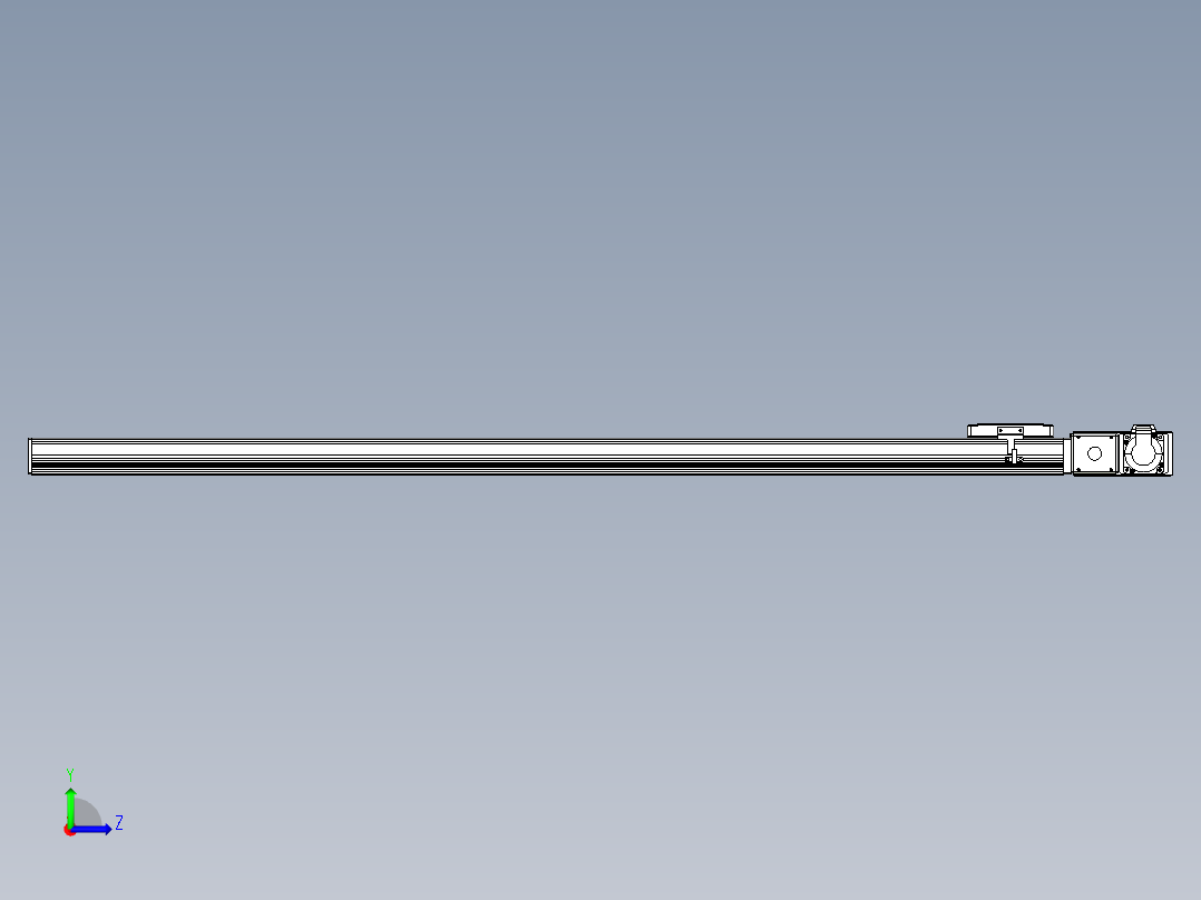 同步带全封闭直线模组TPA-HCB-105D-90-L1350-MR-Y-P20-N3左视图