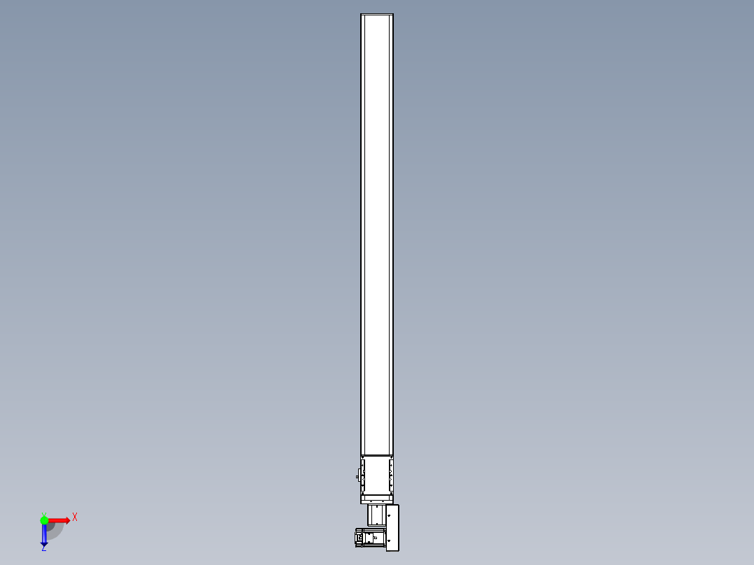 同步带全封闭直线模组TPA-HCB-105D-90-L1350-MR-Y-P20-N3俯视图