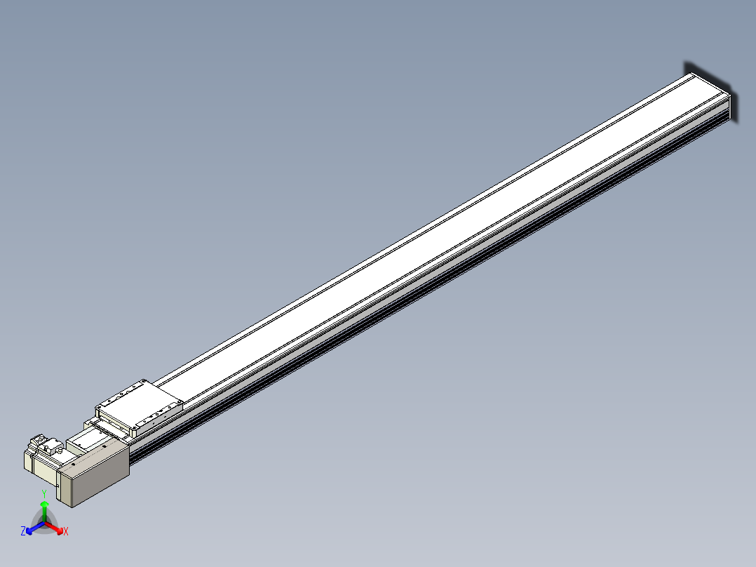 同步带全封闭直线模组TPA-HCB-105D-90-L1350-MR-Y-P20-N3正等轴测图