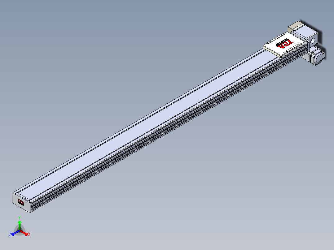同步带全封闭直线模组TPA-HCB-110D-90-L1500-RP-Y-P40-N3主视图