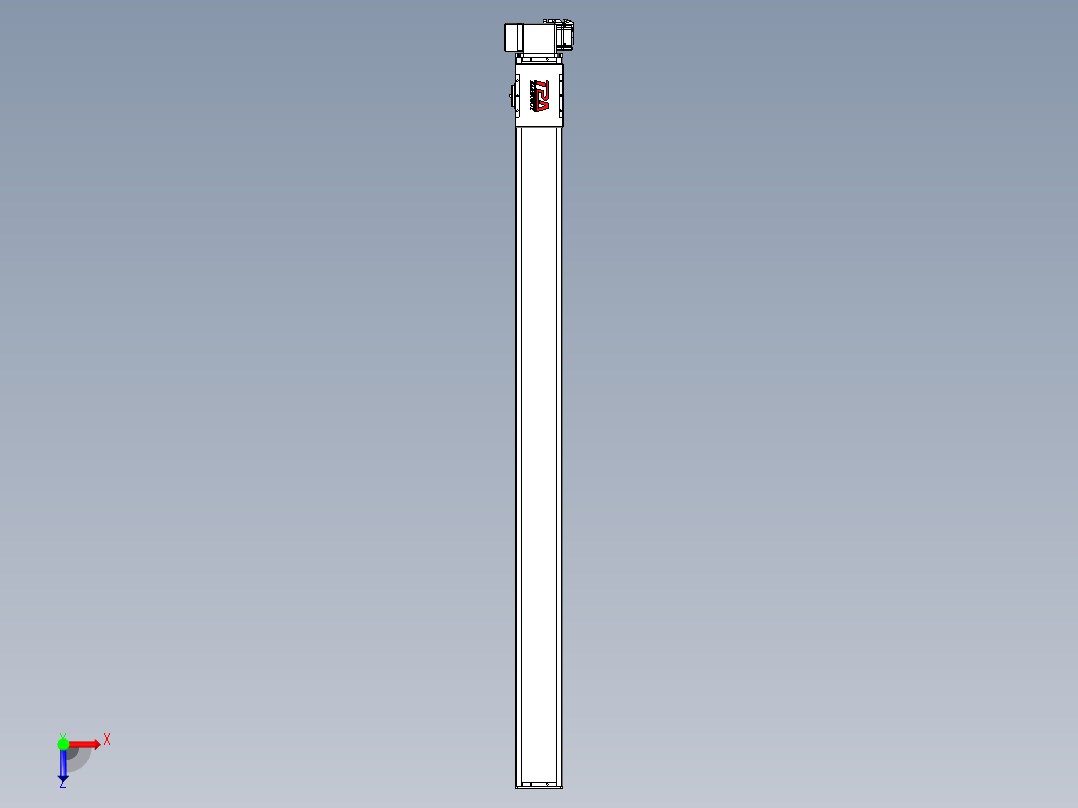 同步带全封闭直线模组TPA-HCB-110D-90-L1500-RP-Y-P40-N3俯视图