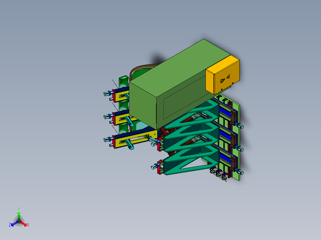 汽车座椅冲摆式头枕冲击强度试验机正等轴测图