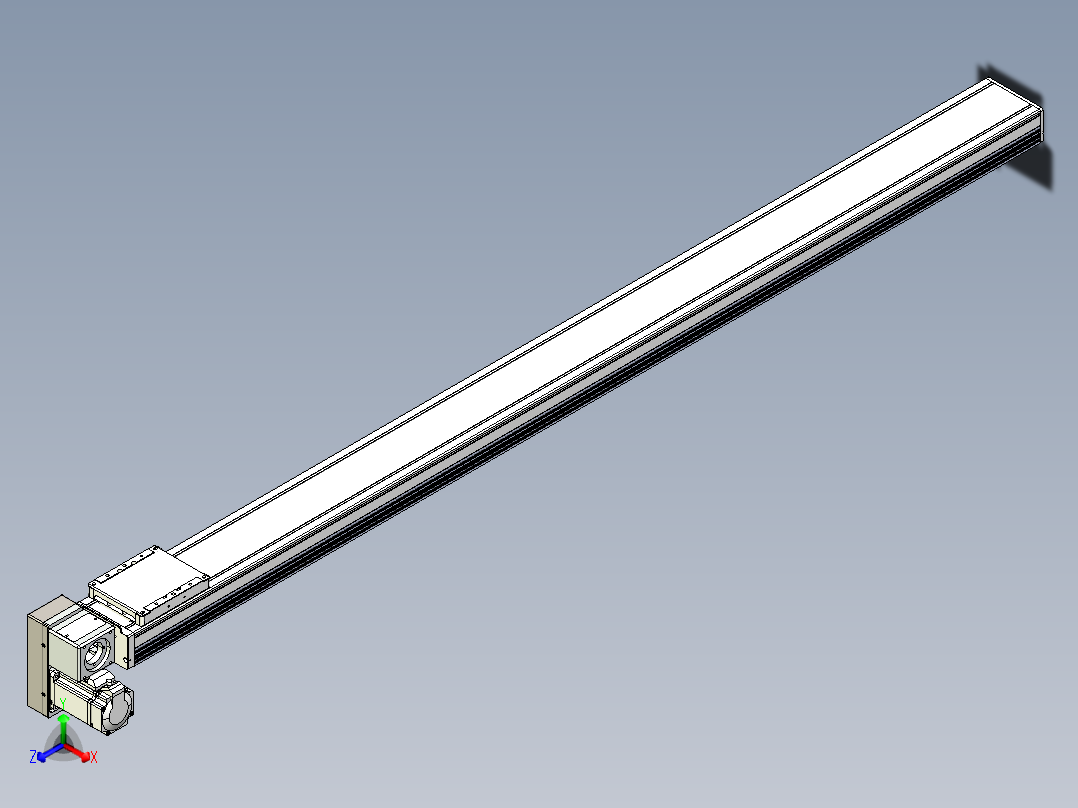 同步带全封闭直线模组TPA-HCB-105D-90-L1500-LP-Y-P20-N3主视图