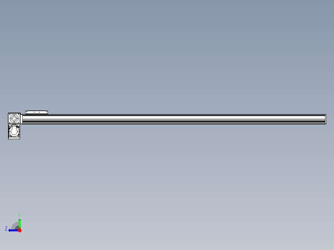 同步带全封闭直线模组TPA-HCB-105D-90-L1500-LP-Y-P20-N3右视图