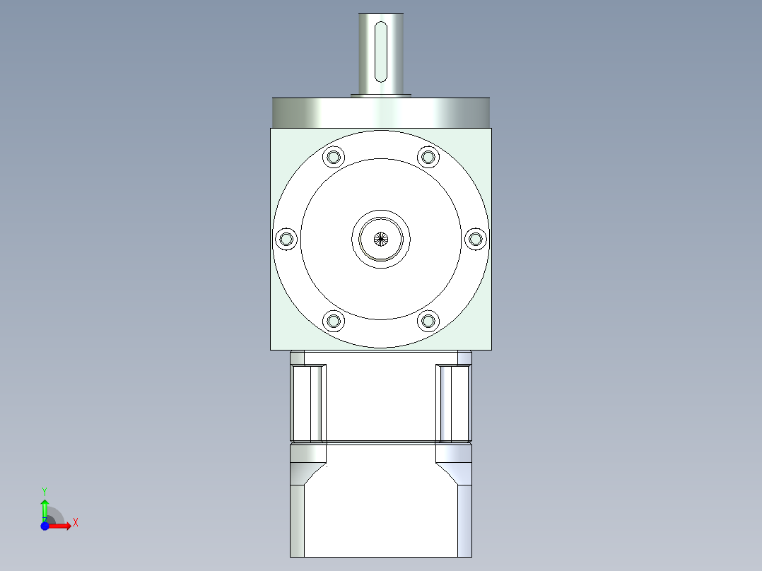 换向器PW110（垂直输出）PGH90-L1 19-70-90-M6.stp前视图