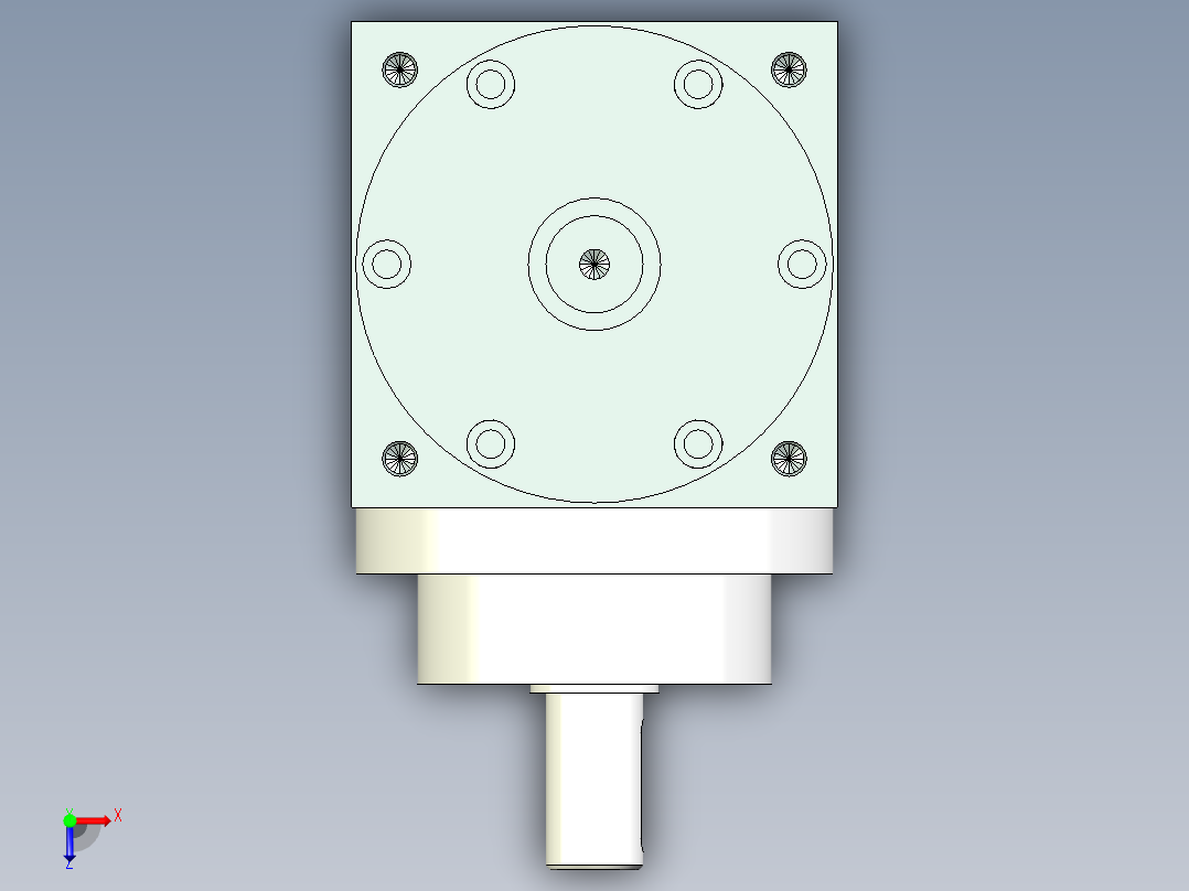 换向器PW110（垂直输出）PGH90-L1 19-70-90-M6.stp俯视图