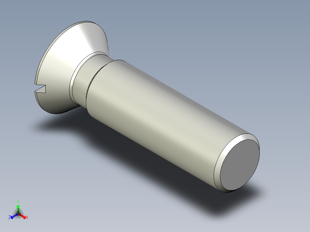 沉头螺钉-Screw_-M27-L100_79-42-4x4-40_-Countersunk_head.stp正等轴测图