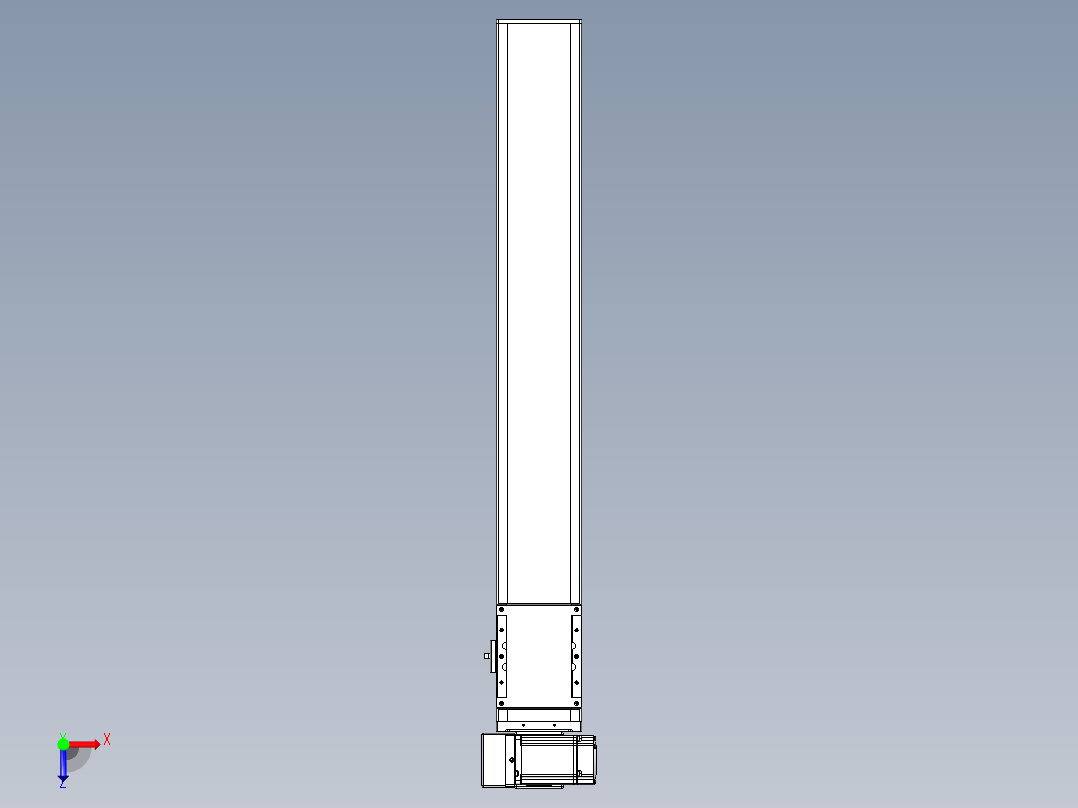 同步带全封闭直线模组TPA-HCB-105D-90-L650-LU-Y-P20-N3俯视图