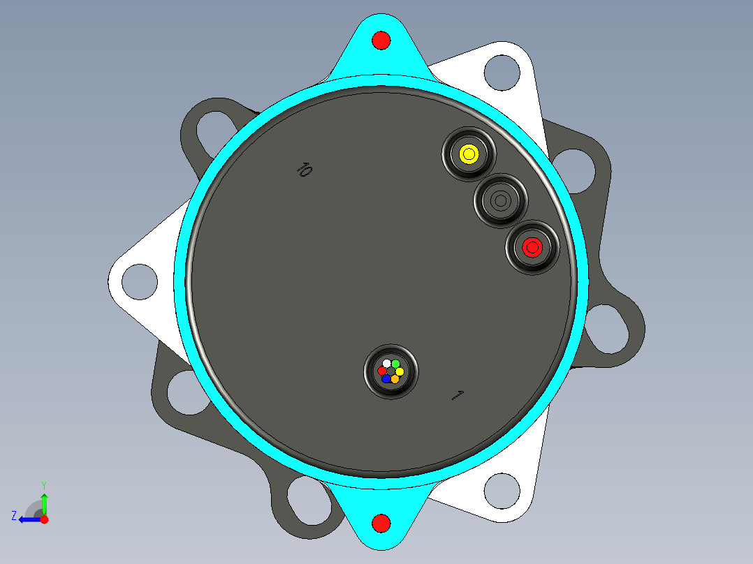 catia电机右视图