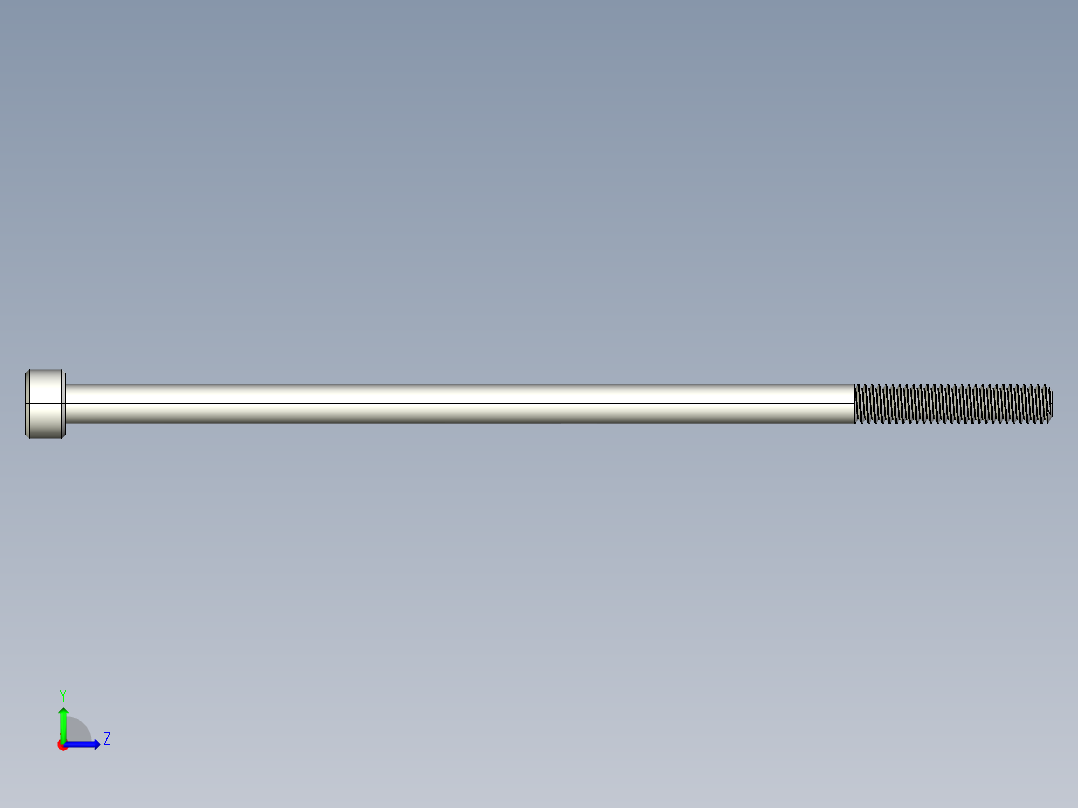 M4 x 0.7mm Thread 100mm LONG SOCKET HEAD CAP SCREW.IGS左视图