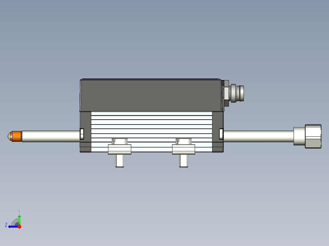 NOVOTECHNIK直线位移传感器TE1 - 系列 - 带复位弹簧右视图