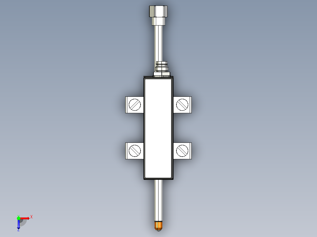 NOVOTECHNIK直线位移传感器TE1 - 系列 - 带复位弹簧俯视图