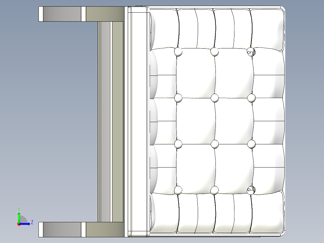 巴塞罗那椅子左视图