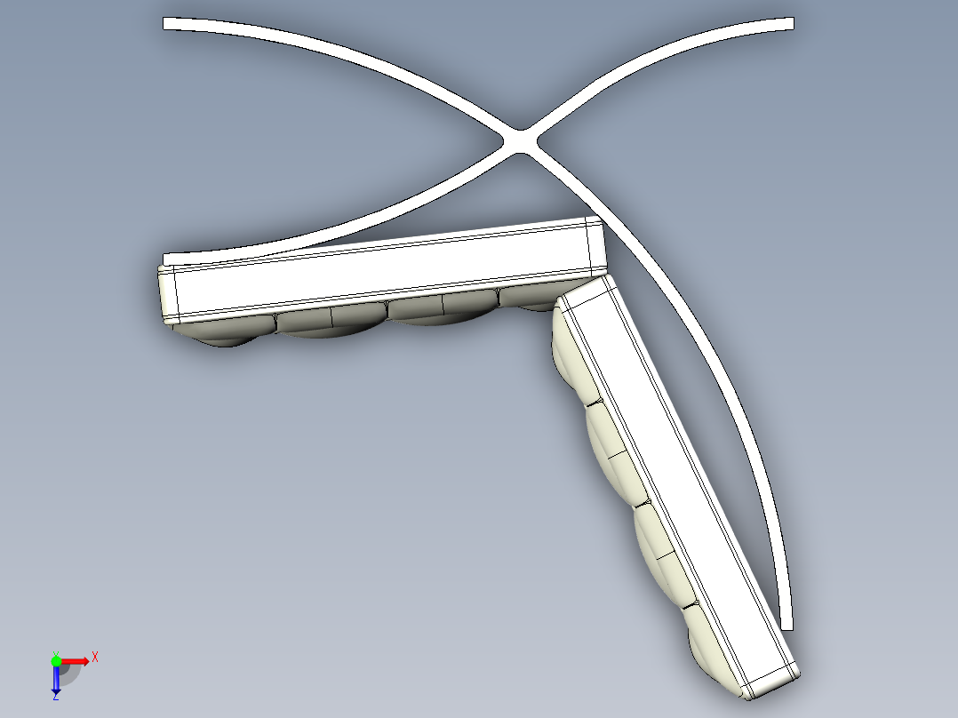 巴塞罗那椅子俯视图