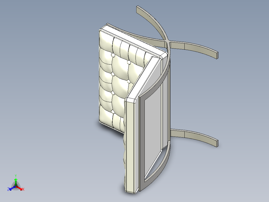 巴塞罗那椅子正等轴测图
