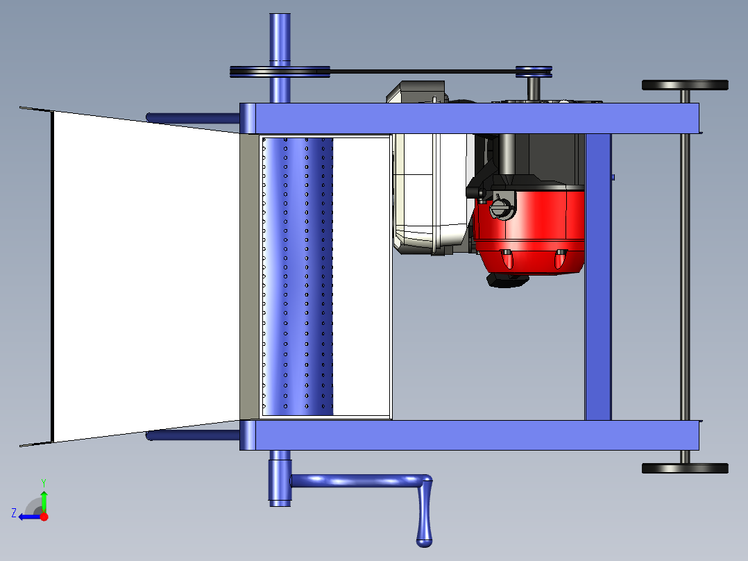 木薯马铃薯土豆粉碎机右视图