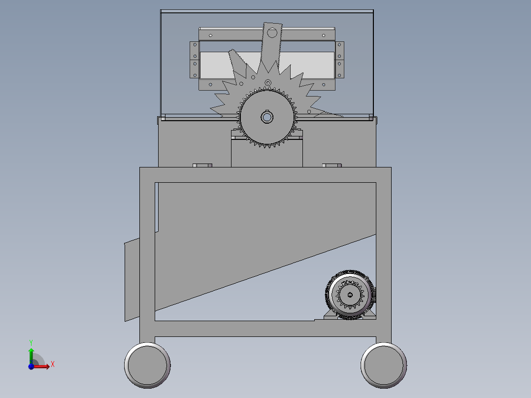 自动秸秆切碎机（CAD+SW三维+说明书）919909前视图