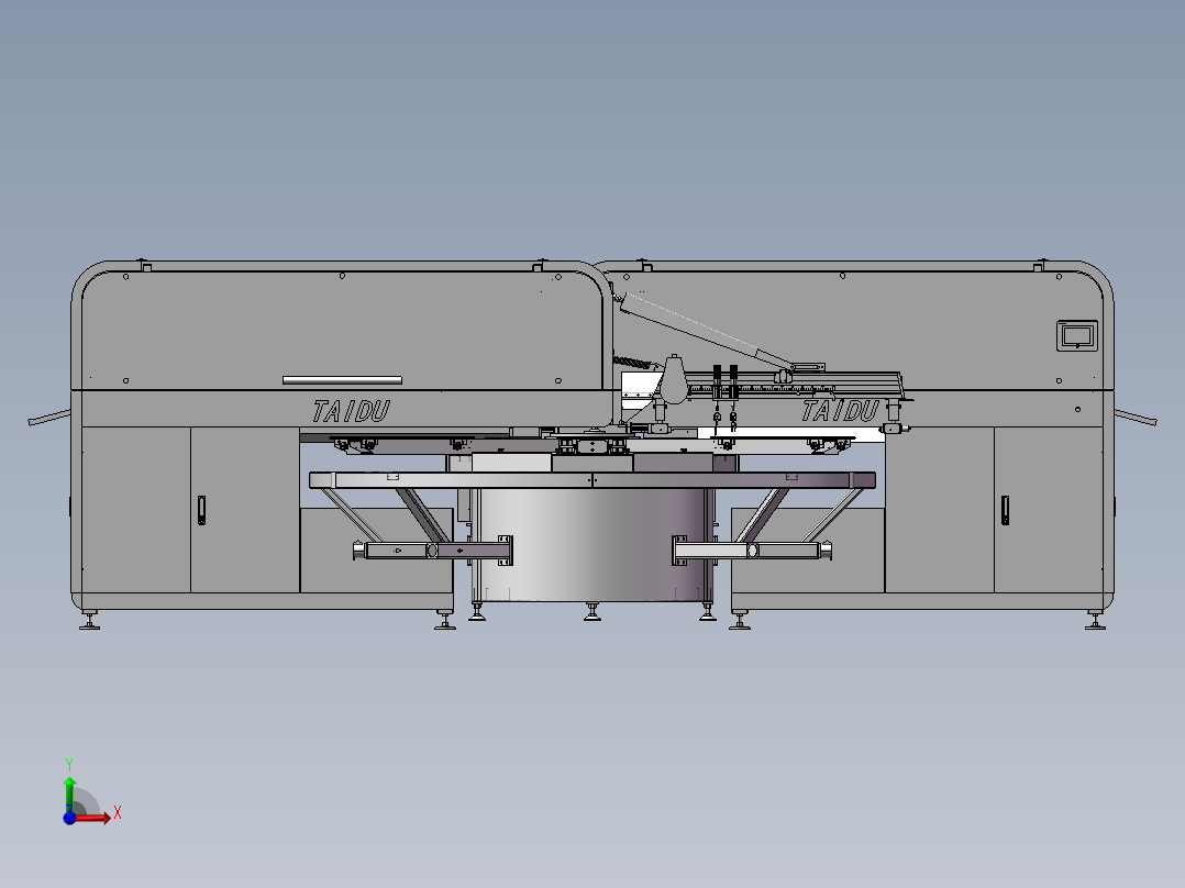 B01-24位椭圆印花机图纸前视图