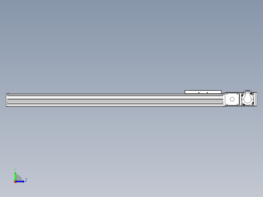 同步带全封闭直线模组TPA-HCB-120D-90-L800-MR-Y-P40-N3左视图