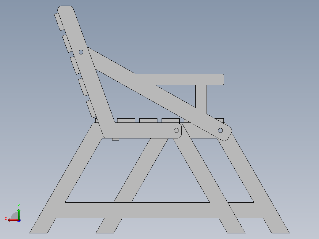 分体桌子后视图