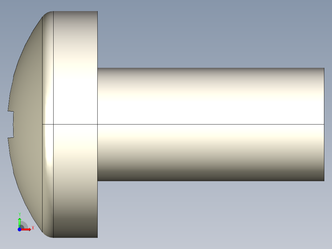 螺丝 M2 x 十字盘头-M2 x 4 Screw head.STEP前视图