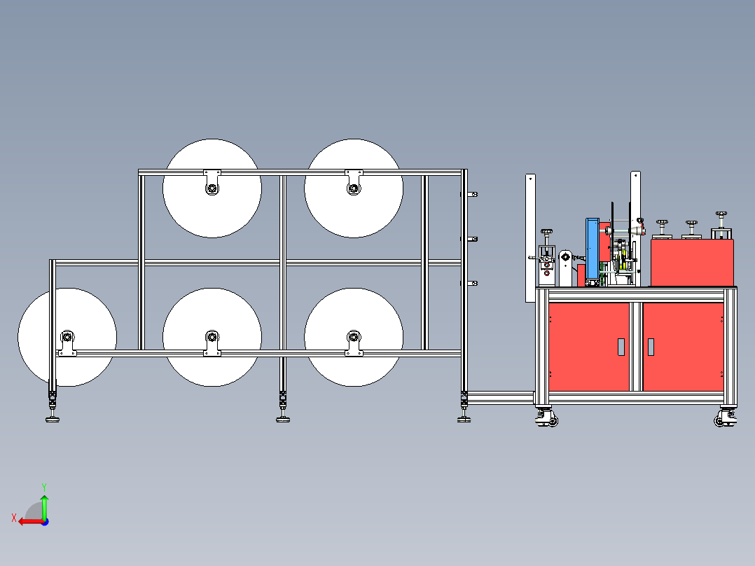 KN95内鼻梁打片机后视图