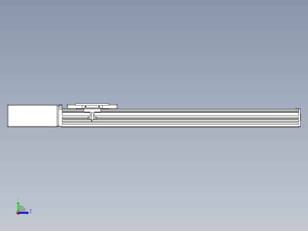 同步带全封闭直线模组TPA-HCB-110D-90-L500-MR-C-P40-N3左视图