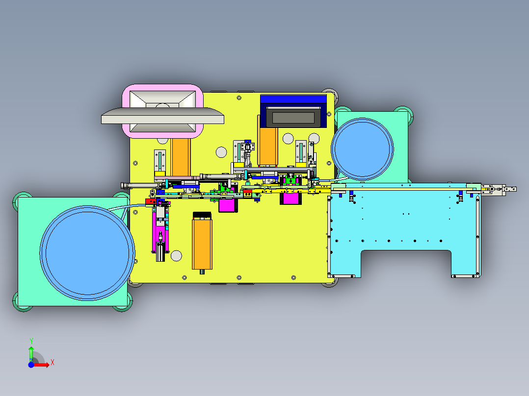 B类CCD检测扣盖子自动机带自动装管前视图