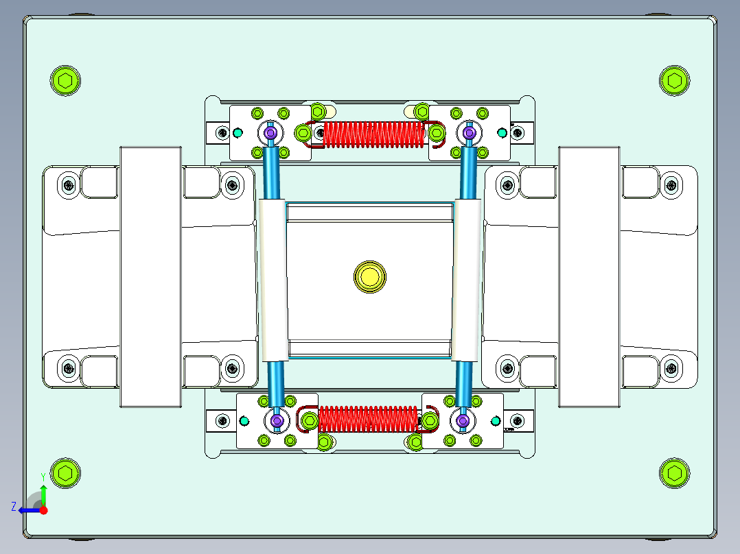 出口插头外壳侧面贴膜治具右视图