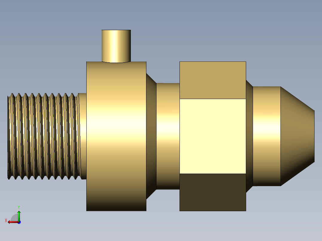 黄铜喷嘴后视图