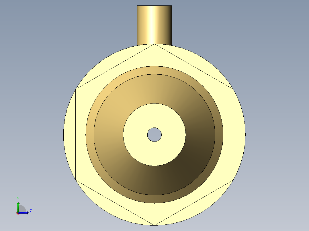 黄铜喷嘴左视图