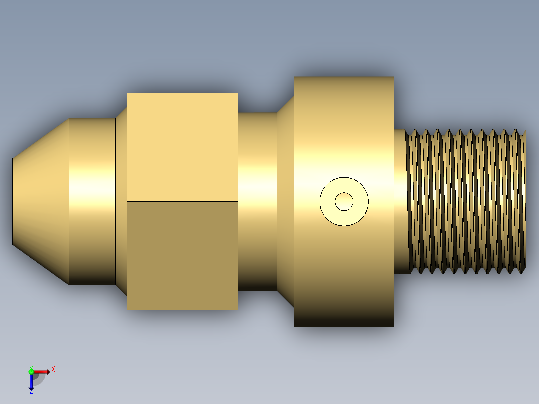 黄铜喷嘴俯视图