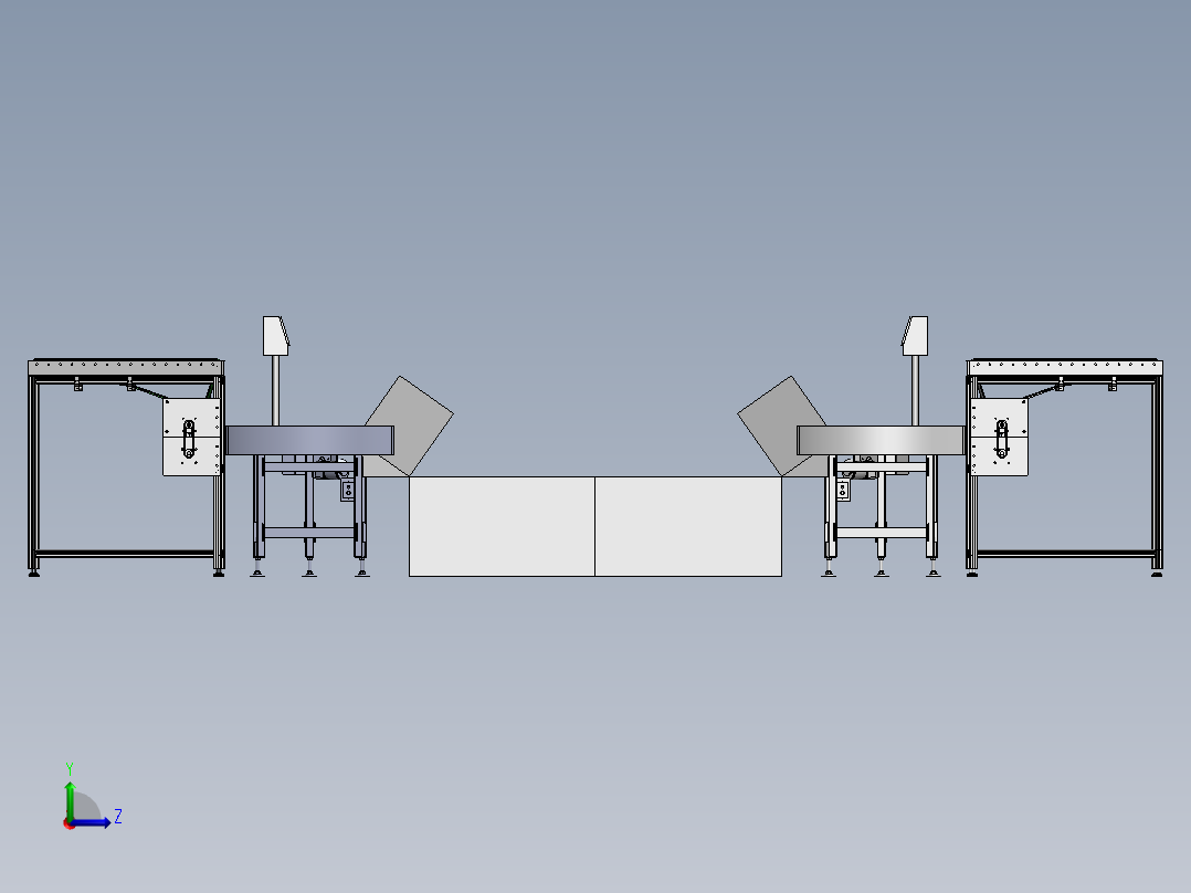 产品分流输送机左视图
