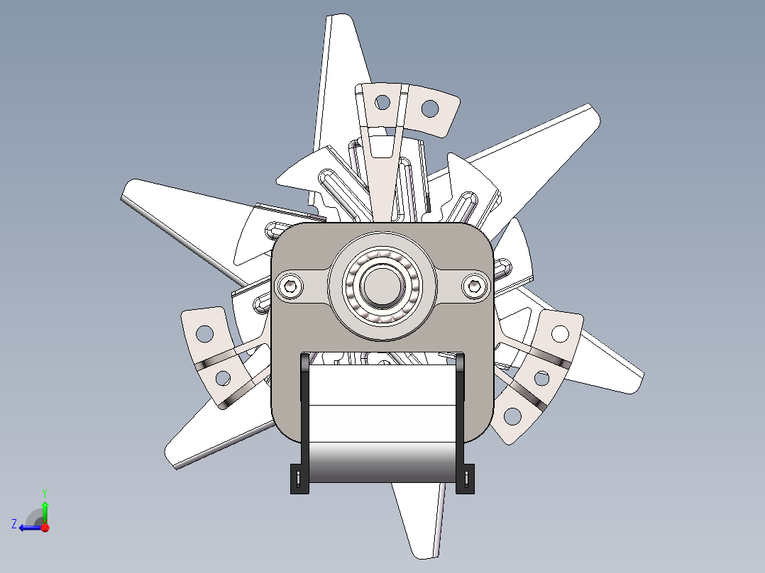 耐高温风扇右视图