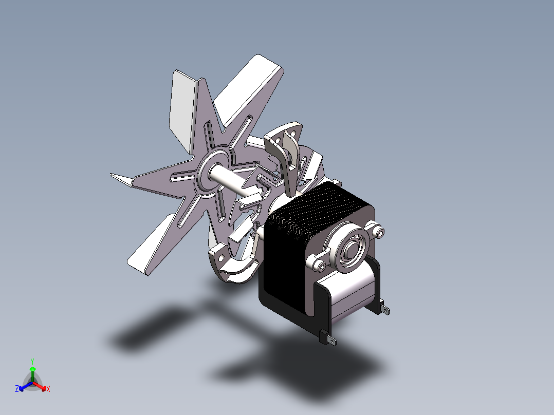 耐高温风扇正等轴测图