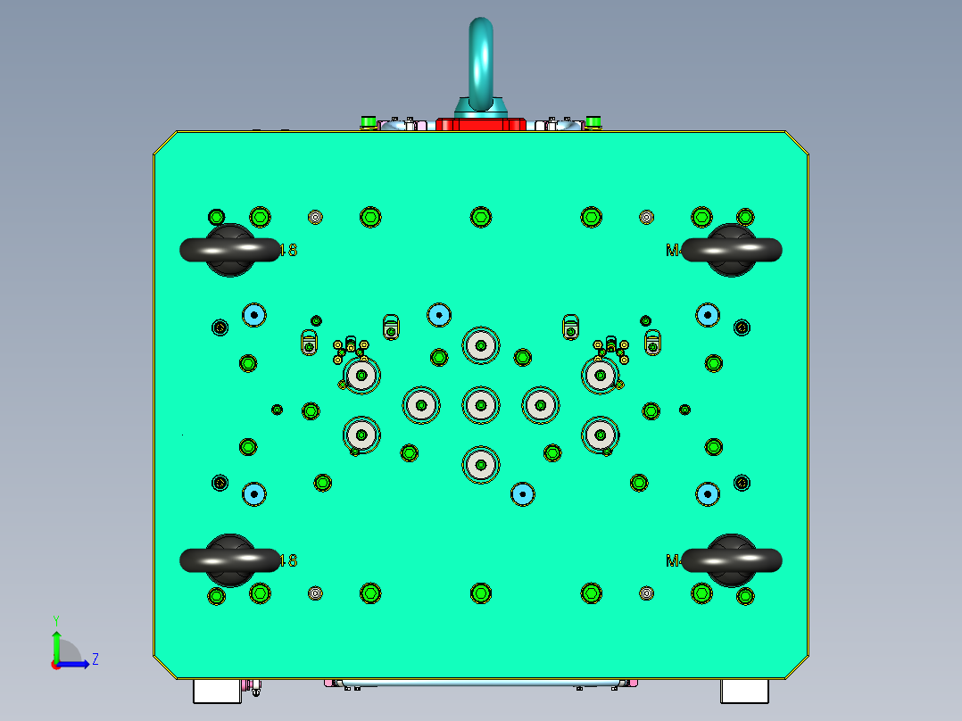 一款经典的汽车车灯配件模具3左视图