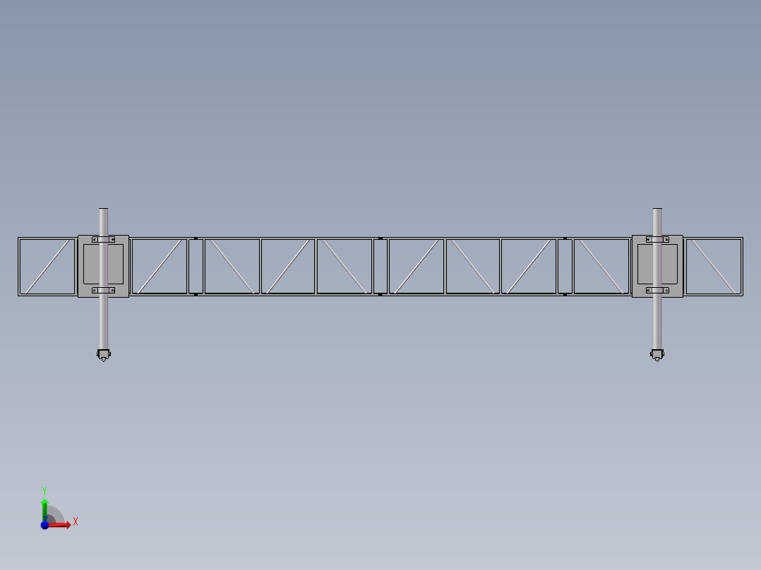 龙门架机构前视图