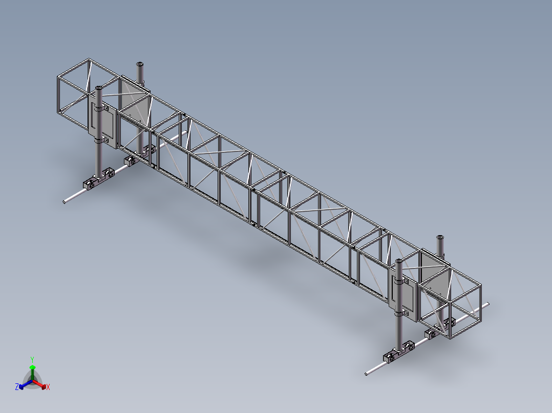 龙门架机构正等轴测图