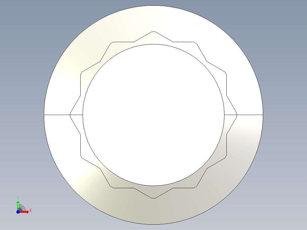 1_4in-28法兰头螺钉-1-4in-28 0.75long 12-point screws.IGS前视图