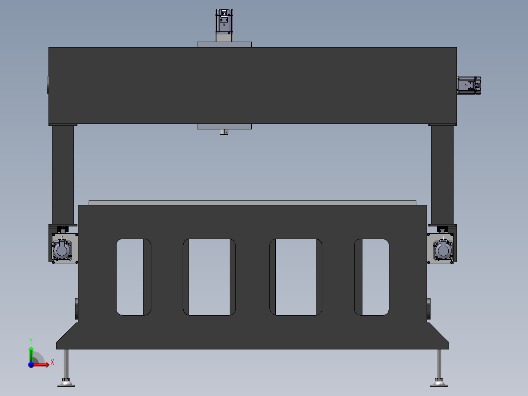 木工三轴机床前视图