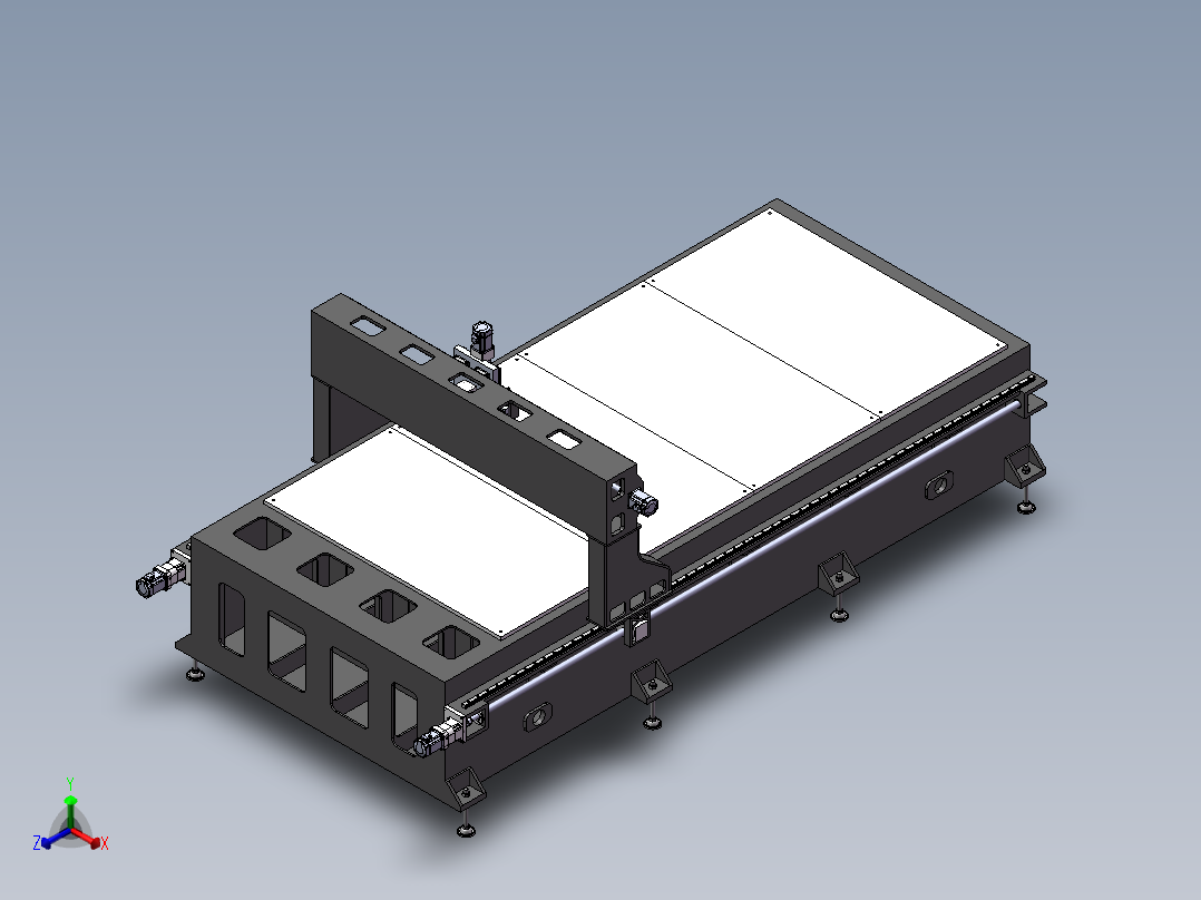 木工三轴机床正等轴测图