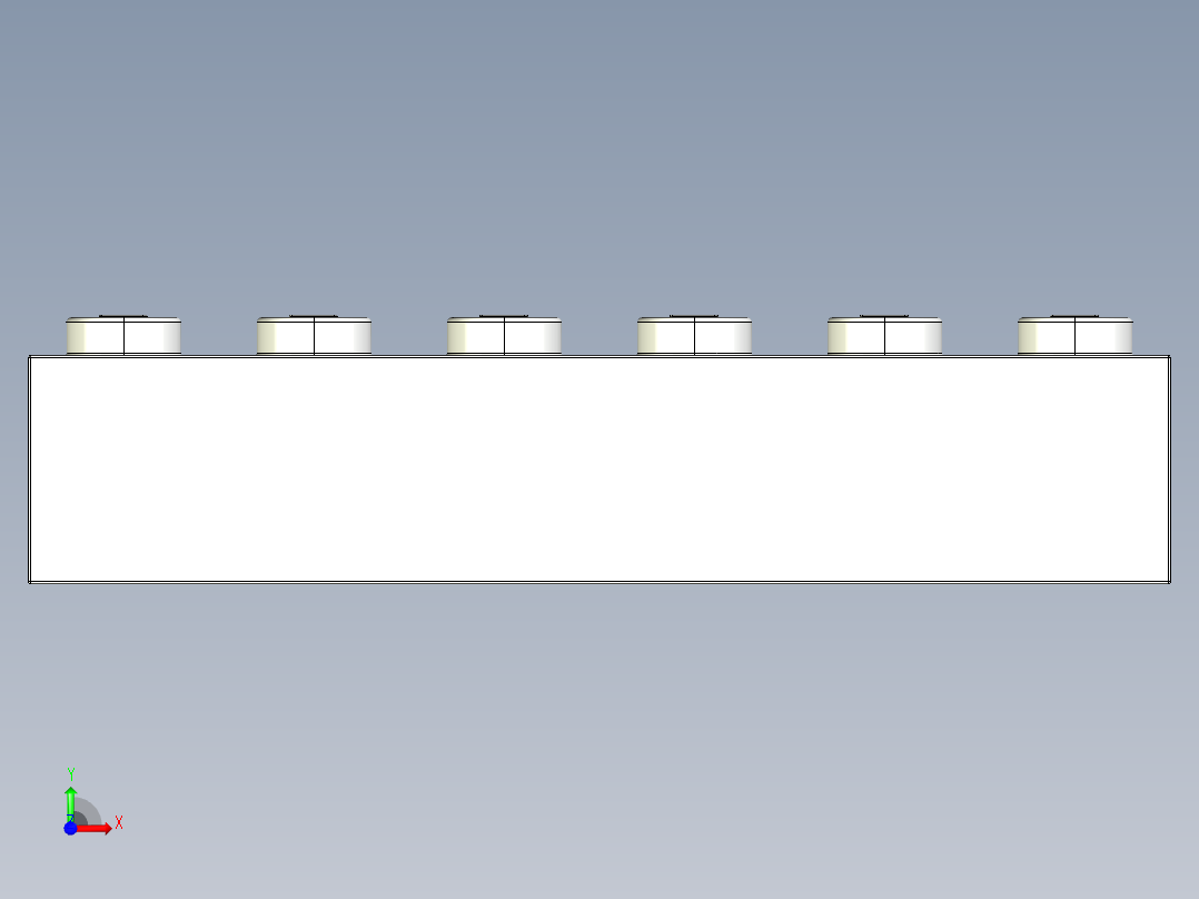 乐高套装 4421基本积木-300901 White Brick 1 x 6.STEP前视图